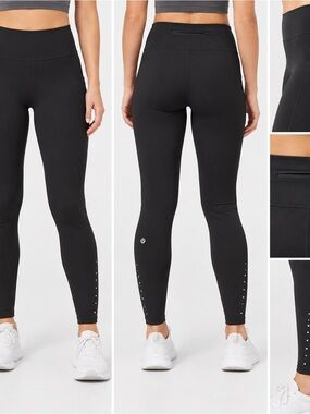 Lululemon Swift Speed High-Rise Tight 28” Black Size 10 Brushed Luxtreme